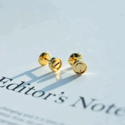 [Panda Jewelry]LOVE EARRINGS GOLD 10MM