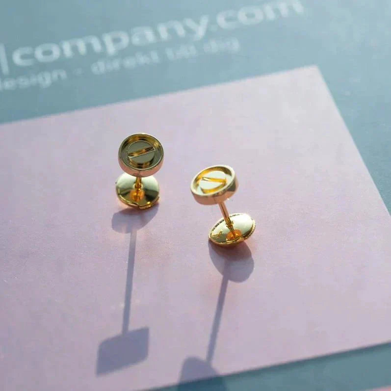 [Panda Jewelry]LOVE EARRINGS GOLD 10MM