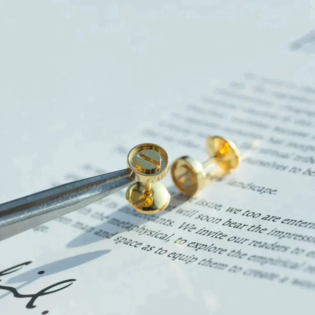 [Panda Jewelry]LOVE EARRINGS GOLD 10MM