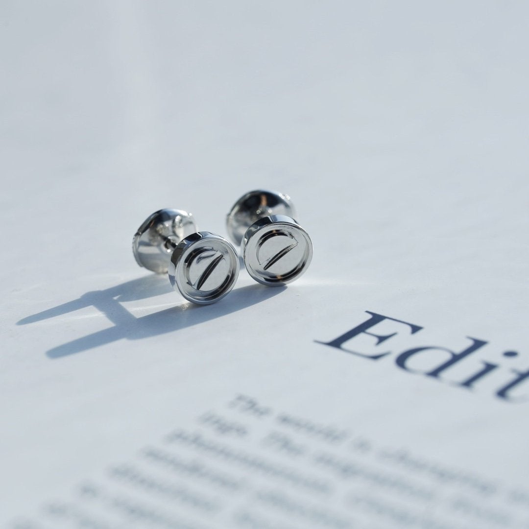 [Panda Jewelry]LOVE EARRINGS SILVER 10MM