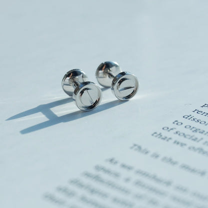 [Panda Jewelry]LOVE EARRINGS SILVER 10MM