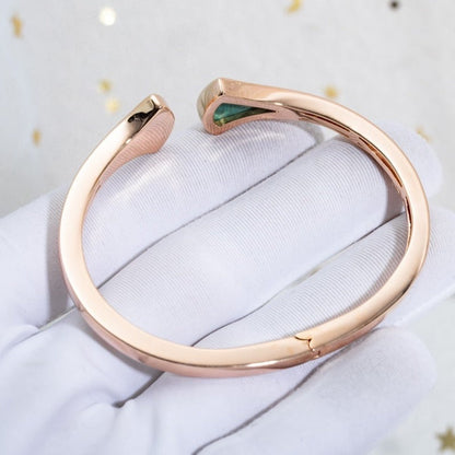 [Panda Jewelry]DREAM BRACELET OPEN MALACHITE PINK GOLD