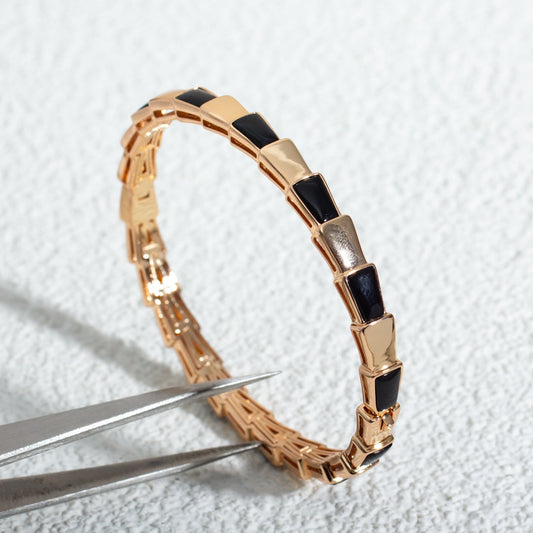 [Panda Jewelry]SERPENTI BRACELET PINK GOLD ONYX