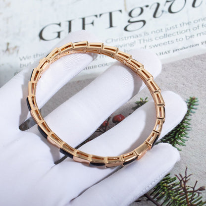 [Panda Jewelry]SERPENTI BRACELET PINK GOLD ONYX