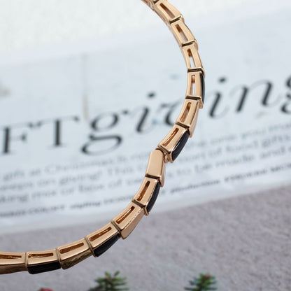 [Panda Jewelry]SERPENTI BRACELET PINK GOLD ONYX