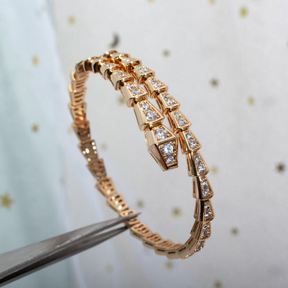 [Panda Jewelry]SERPENTI BRACELET 6.8MM PINK GOLD DIAMOND