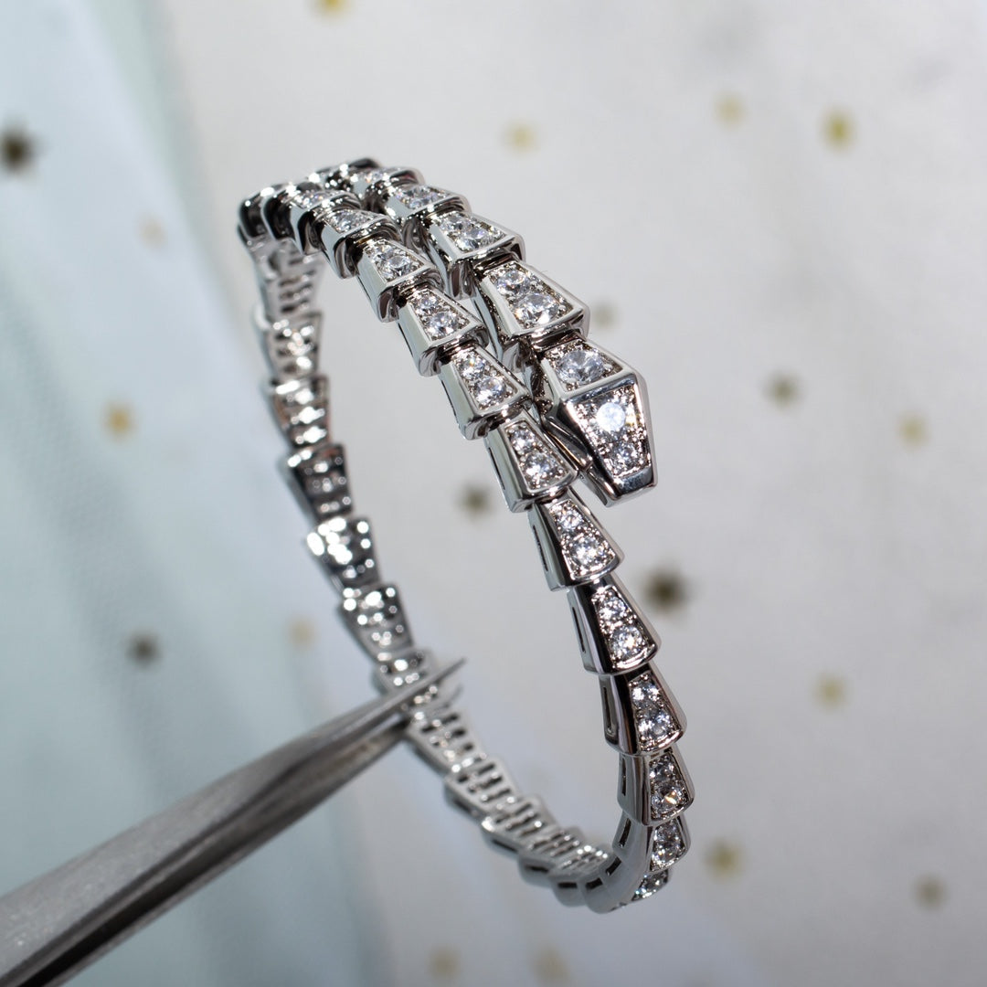 [Panda Jewelry]SERPENTI BRACELET 6MM SILVER DIAMOND