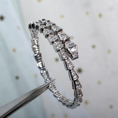 [Panda Jewelry]SERPENTI BRACELET 6MM SILVER DIAMOND