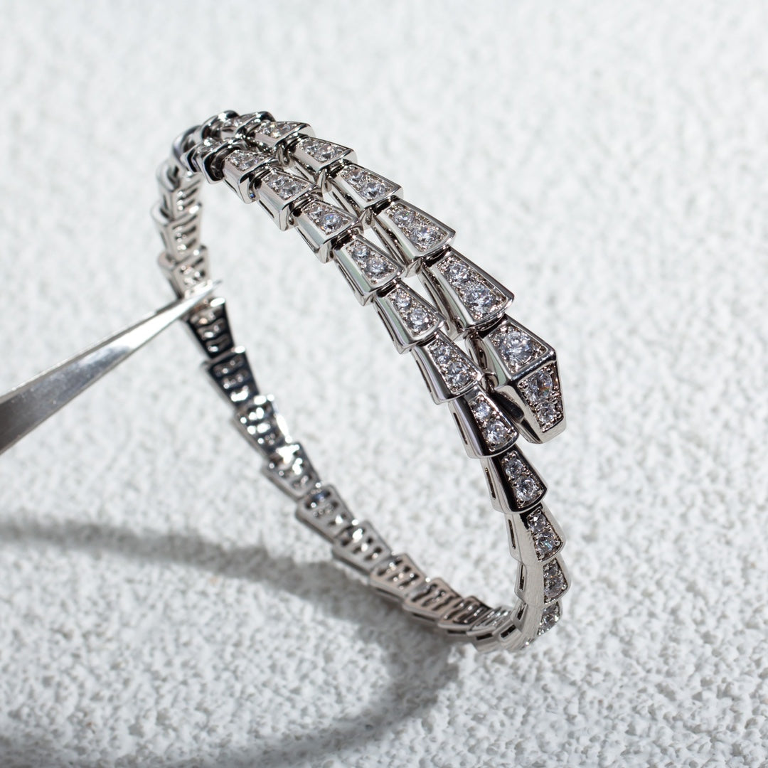[Panda Jewelry]SERPENTI BRACELET 6MM SILVER DIAMOND