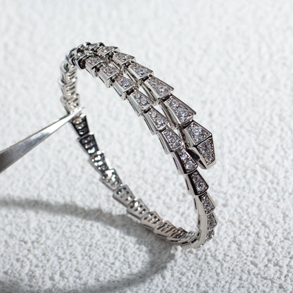 [Panda Jewelry]SERPENTI BRACELET 6MM SILVER DIAMOND