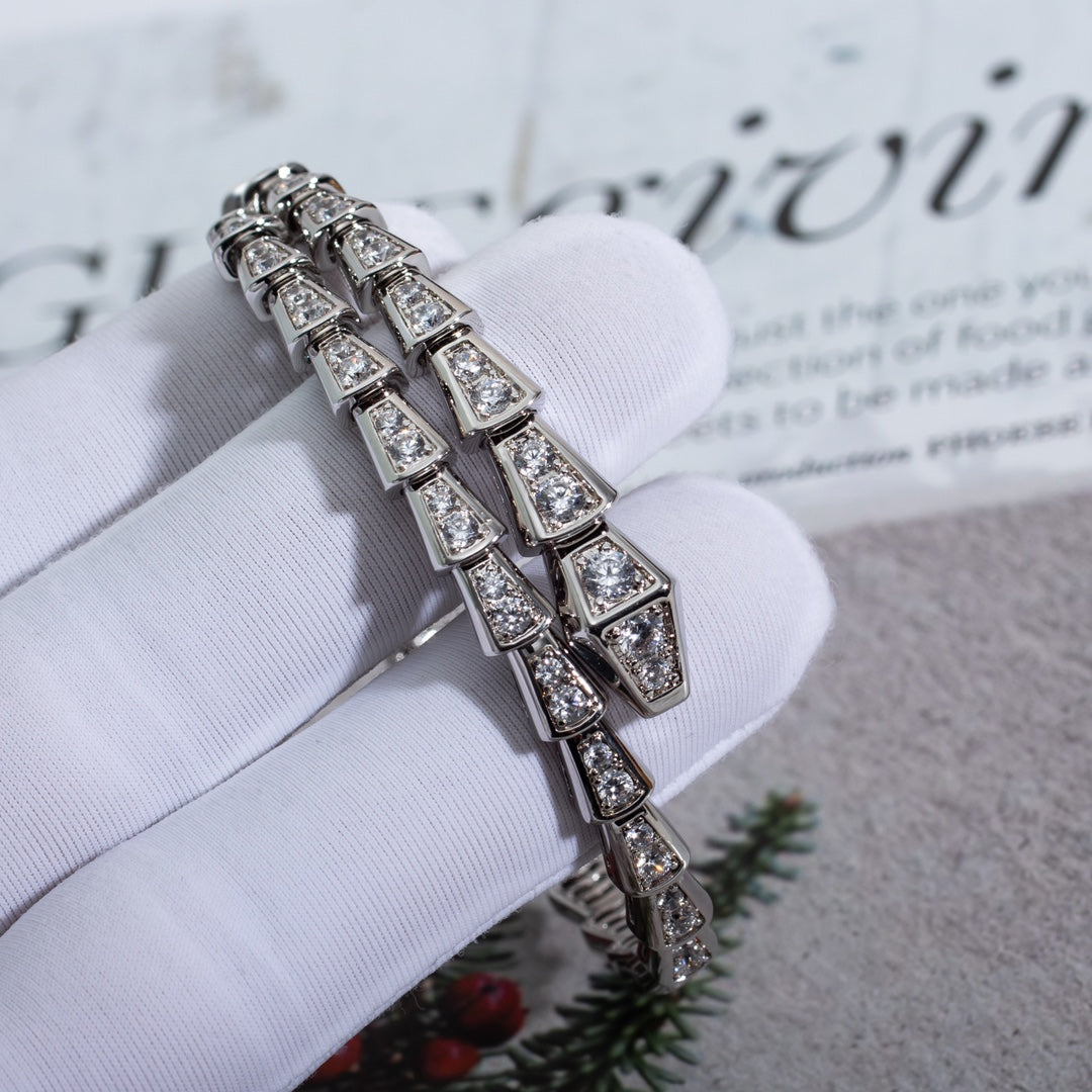 [Panda Jewelry]SERPENTI BRACELET 6MM SILVER DIAMOND