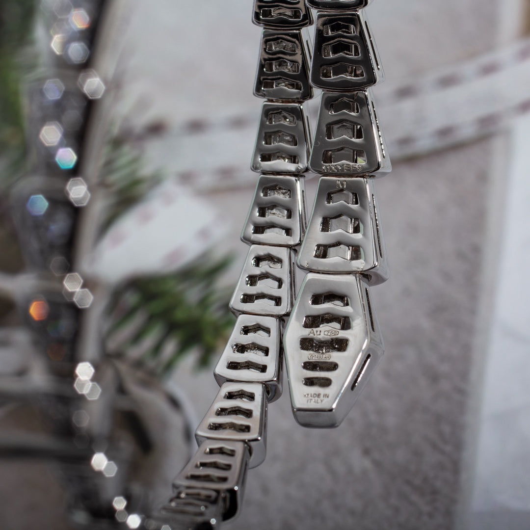 [Panda Jewelry]SERPENTI BRACELET 6MM SILVER DIAMOND