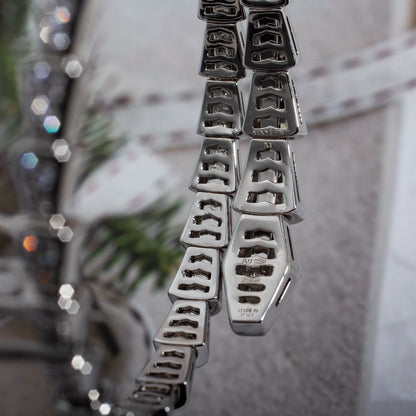 [Panda Jewelry]SERPENTI BRACELET 6MM SILVER DIAMOND