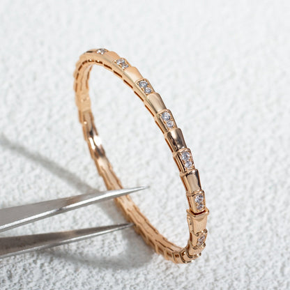 [Panda Jewelry]SERPENTI SMALL BRACELET PINK GOLD DIAMOND