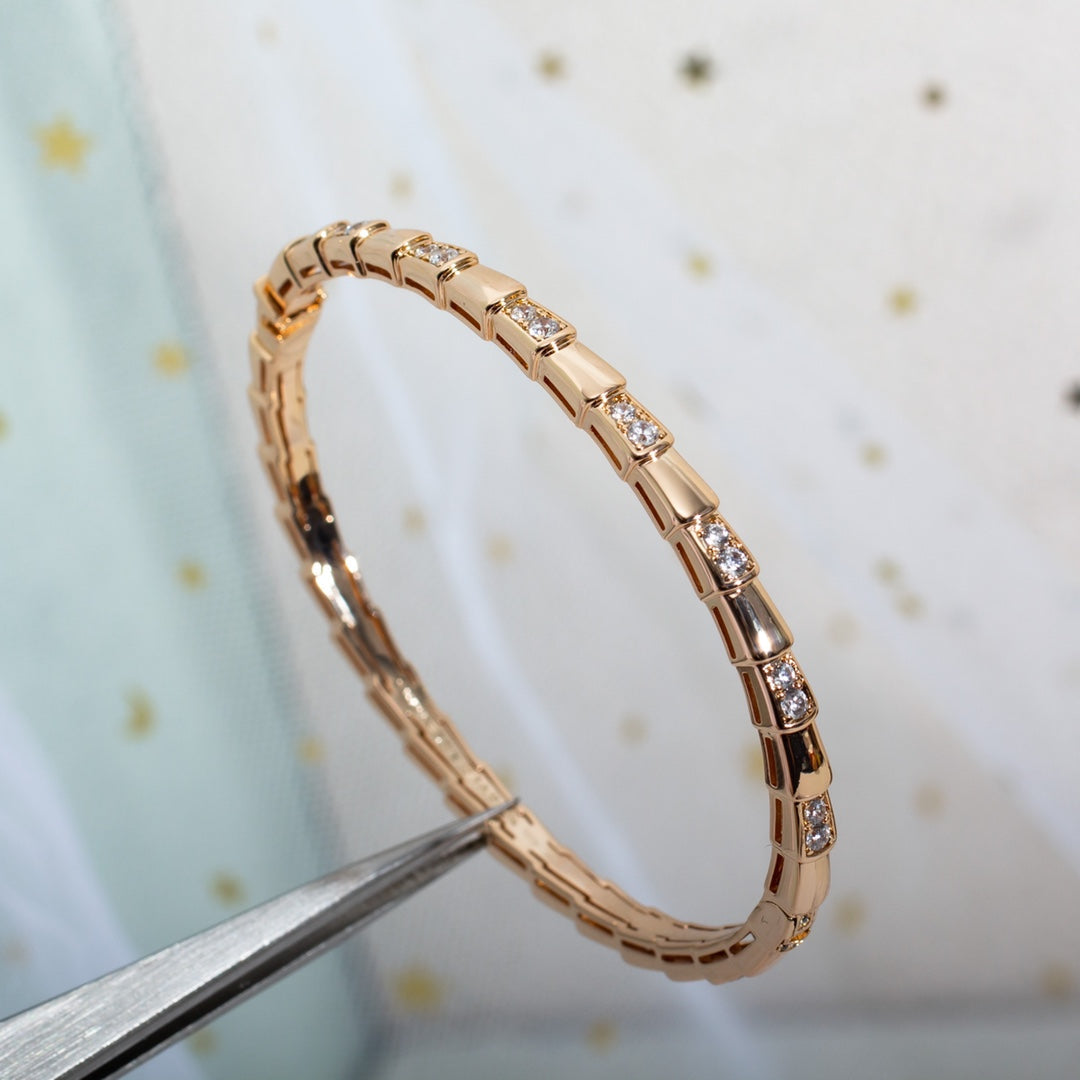 [Panda Jewelry]SERPENTI SMALL BRACELET PINK GOLD DIAMOND