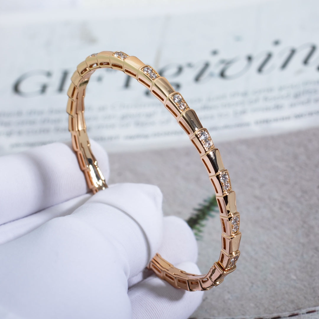 [Panda Jewelry]SERPENTI SMALL BRACELET PINK GOLD DIAMOND