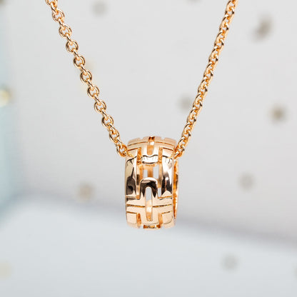 [Panda Jewelry]PARENTESI NECKLACE PINK GOLD