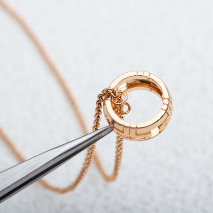 [Panda Jewelry]PARENTESI NECKLACE PINK GOLD