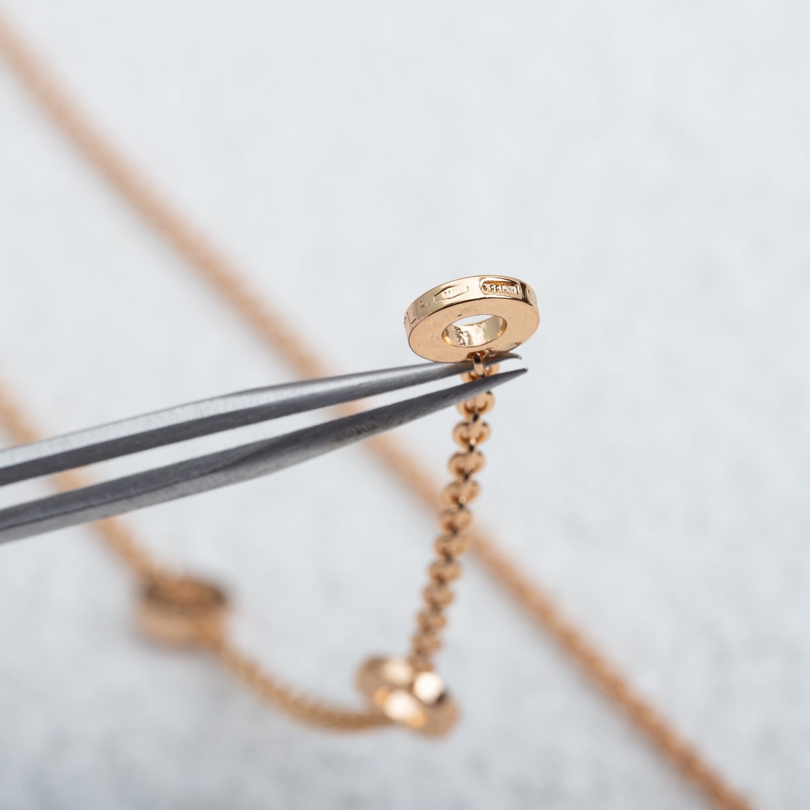 [Panda Jewelry]PARENTESI NECKLACE PINK GOLD