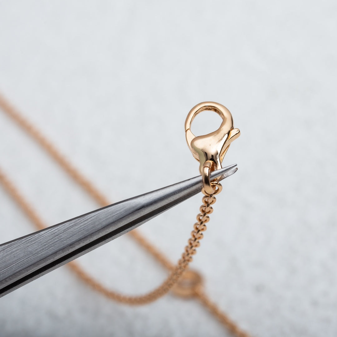 [Panda Jewelry]PARENTESI NECKLACE PINK GOLD