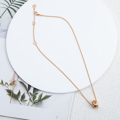 [Panda Jewelry]PARENTESI NECKLACE PINK GOLD