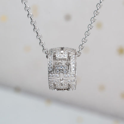 [Panda Jewelry]PARENTESI NECKLACE SILVER DIAMOND