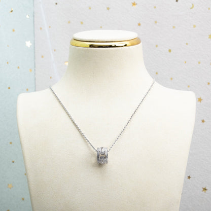 [Panda Jewelry]PARENTESI NECKLACE SILVER DIAMOND