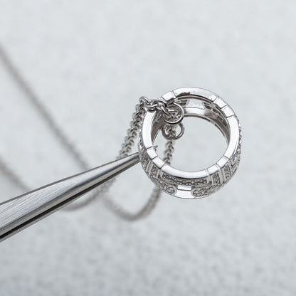 [Panda Jewelry]PARENTESI NECKLACE SILVER DIAMOND