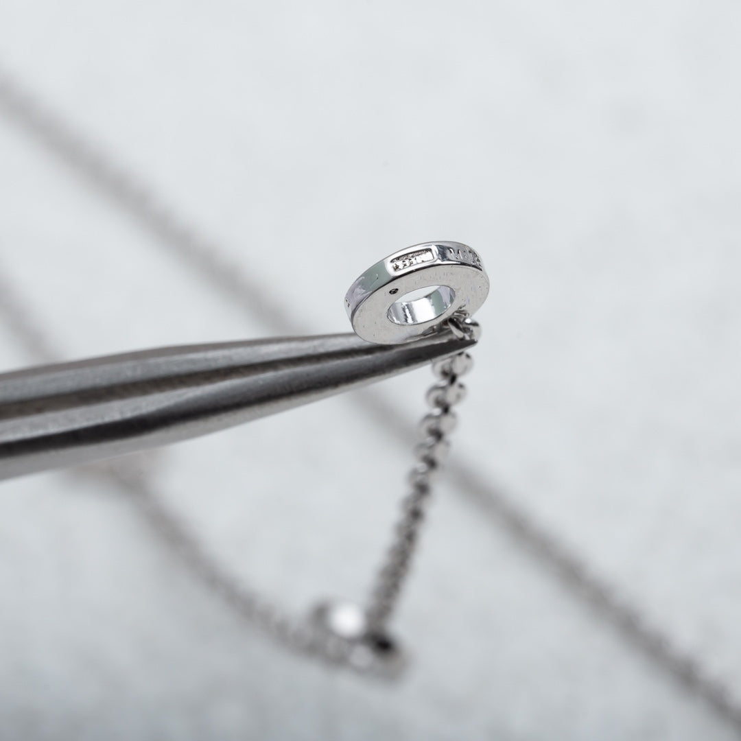 [Panda Jewelry]PARENTESI NECKLACE SILVER DIAMOND