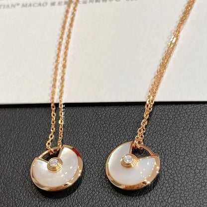 [Panda Jewelry]AMULETTE ROSE GOLD MOP NECKLACE