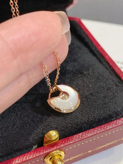 [Panda Jewelry]AMULETTE ROSE GOLD MOP NECKLACE