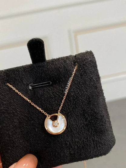 [Panda Jewelry]AMULETTE ROSE GOLD MOP NECKLACE