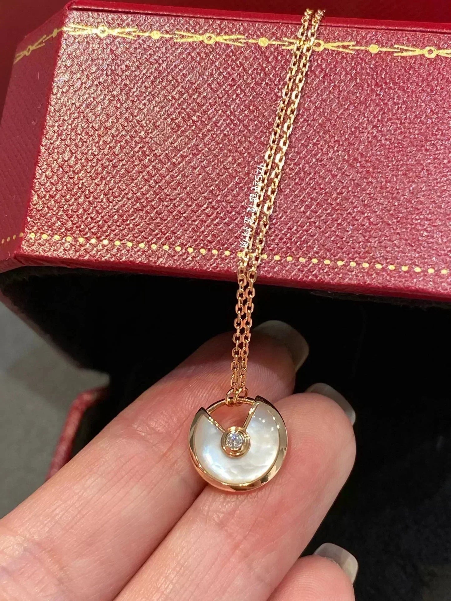 [Panda Jewelry]AMULETTE ROSE GOLD MOP NECKLACE
