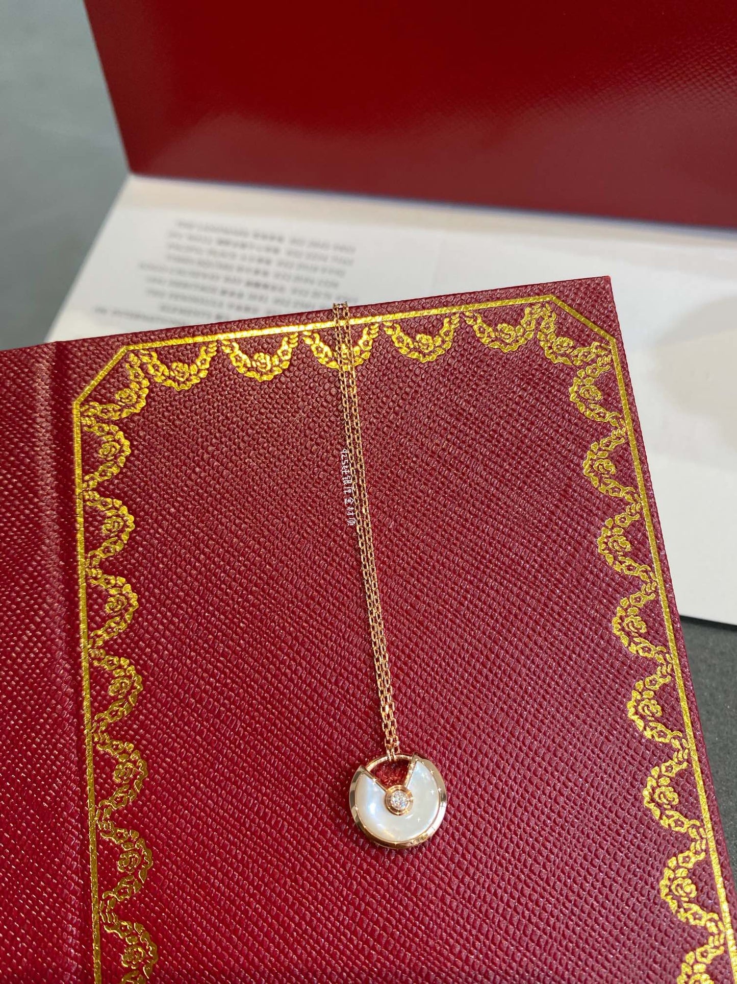 [Panda Jewelry]AMULETTE ROSE GOLD MOP NECKLACE