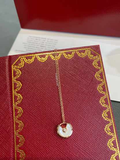 [Panda Jewelry]AMULETTE ROSE GOLD MOP NECKLACE