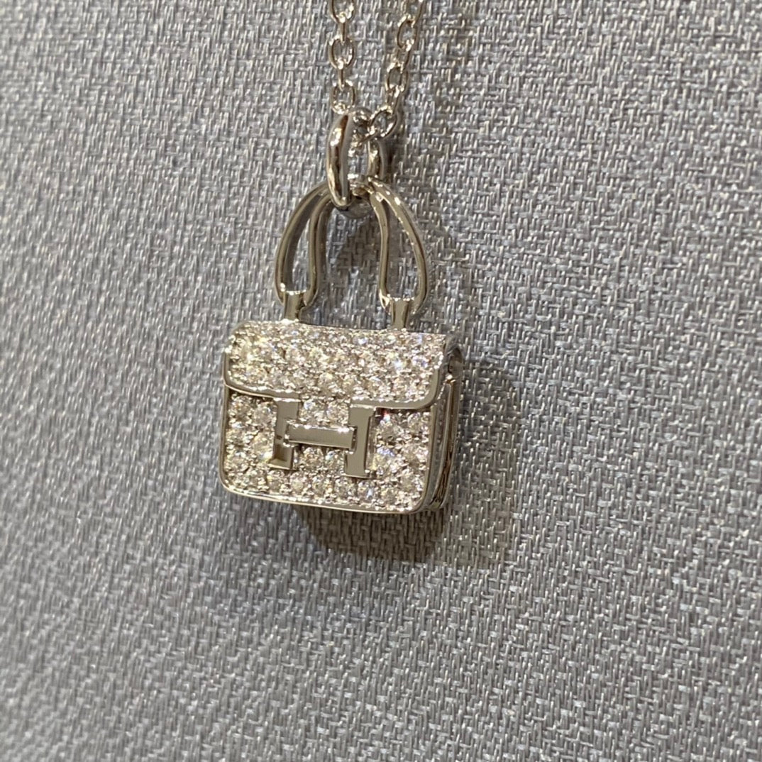 [Panda Jewelry]CONSTANCE PEDANT DIAMOND NECKLACE