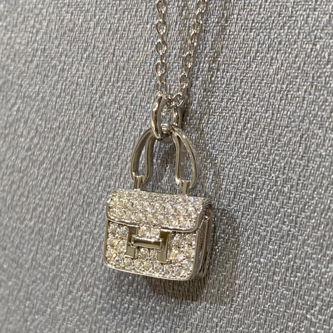 [Panda Jewelry]CONSTANCE PEDANT DIAMOND NECKLACE