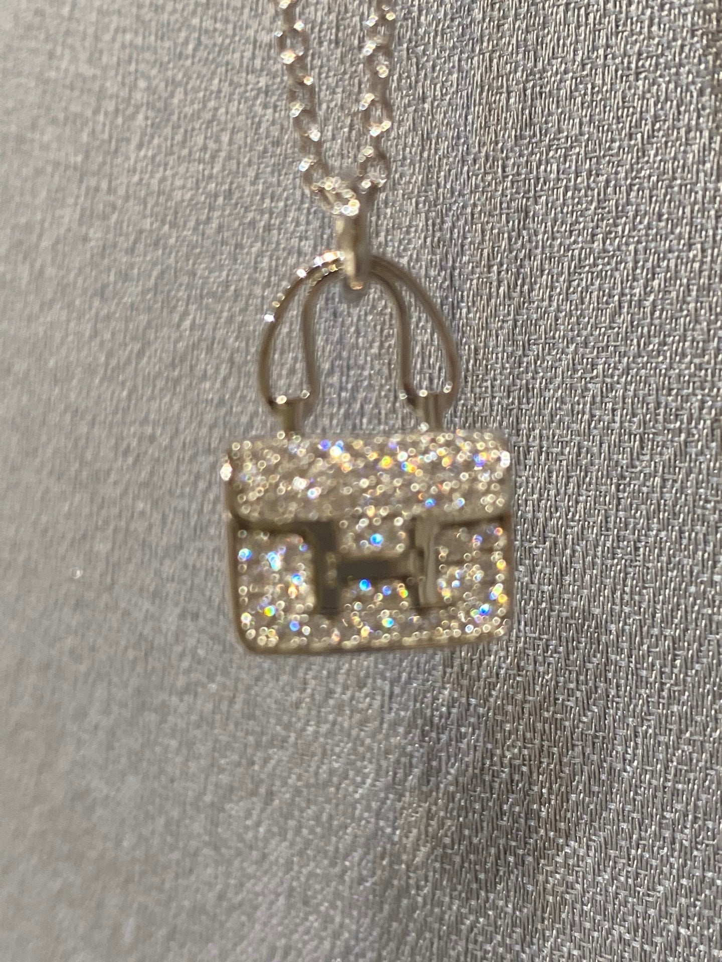[Panda Jewelry]CONSTANCE PEDANT DIAMOND NECKLACE