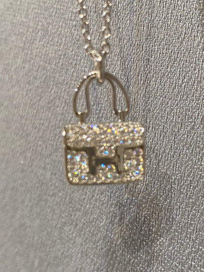 [Panda Jewelry]CONSTANCE PEDANT DIAMOND NECKLACE