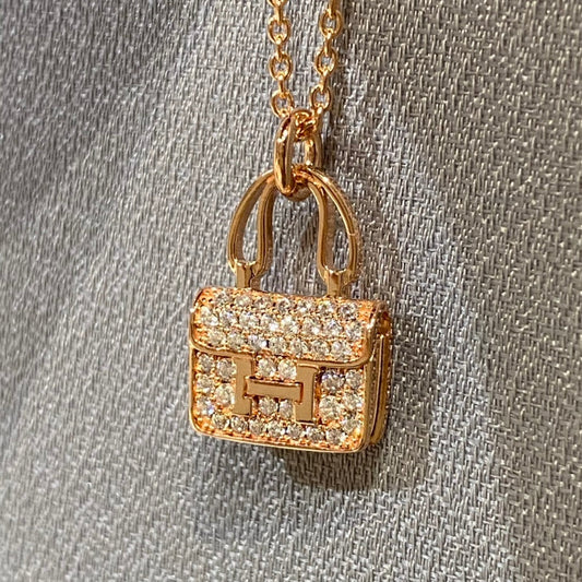 [Panda Jewelry]CONSTANCE PEDANT DIAMOND NECKLACE