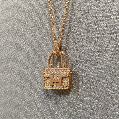[Panda Jewelry]CONSTANCE PEDANT DIAMOND NECKLACE