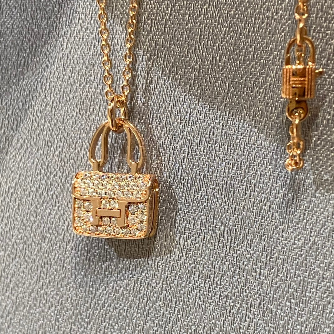 [Panda Jewelry]CONSTANCE PEDANT DIAMOND NECKLACE