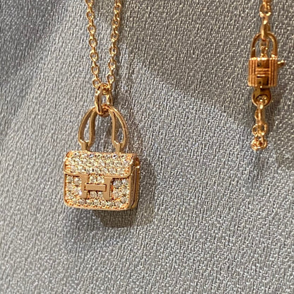 [Panda Jewelry]CONSTANCE PEDANT DIAMOND NECKLACE