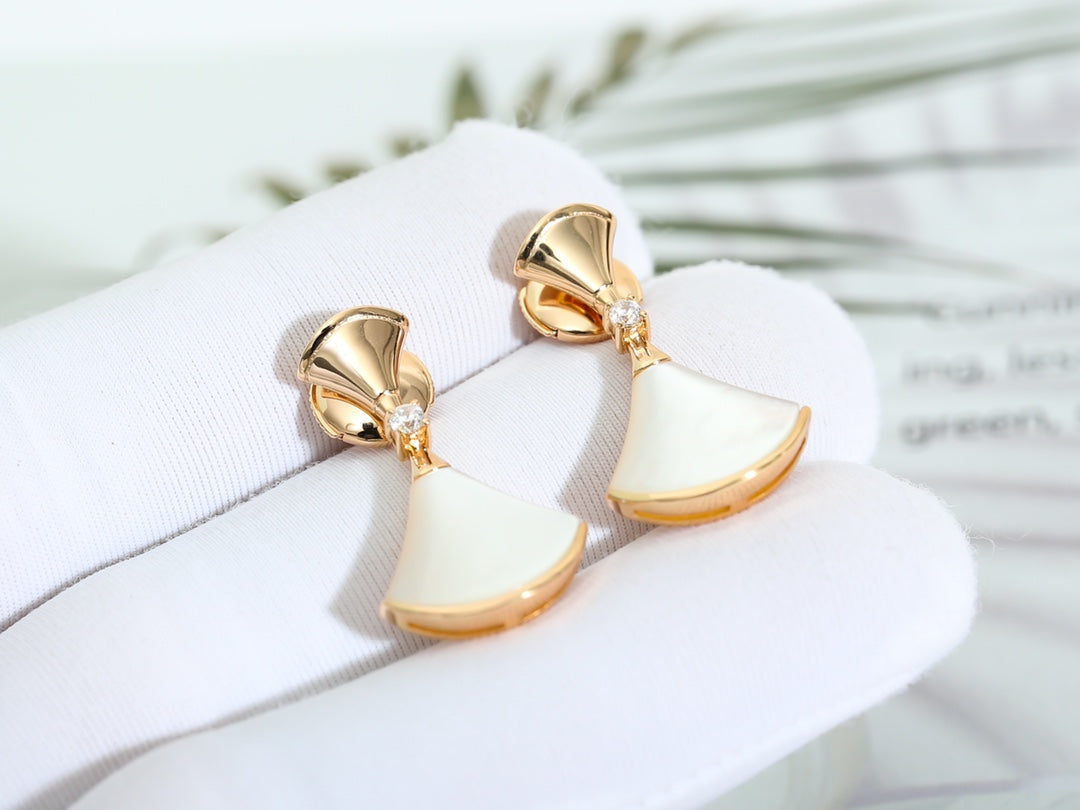 [Panda Jewelry]DREAM MOP PINK GOLD EARRINGS