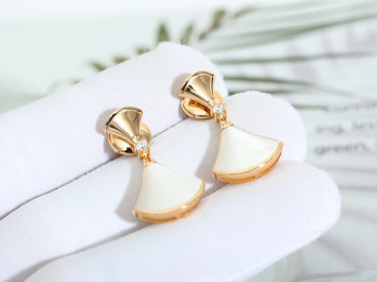 [Panda Jewelry]DREAM MOP PINK GOLD EARRINGS