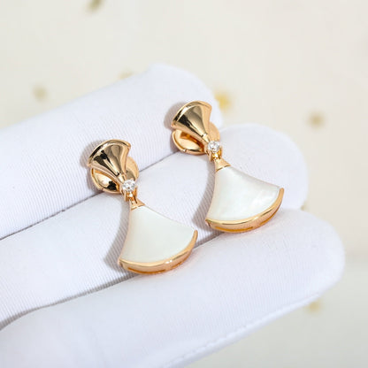 [Panda Jewelry]DREAM MOP PINK GOLD EARRINGS