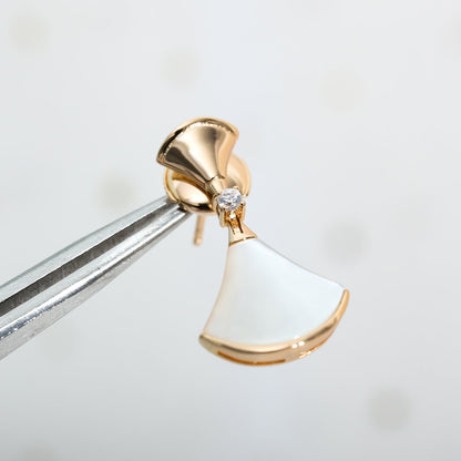 [Panda Jewelry]DREAM MOP PINK GOLD EARRINGS
