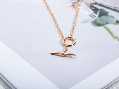 [Panda Jewelry]ECHAPPEE NECKLACE PINK GOLD