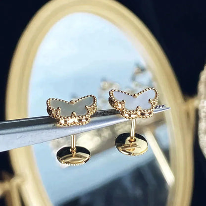 [Panda Jewelry]SWEET BUTTERFLY MOP EARSTUDS