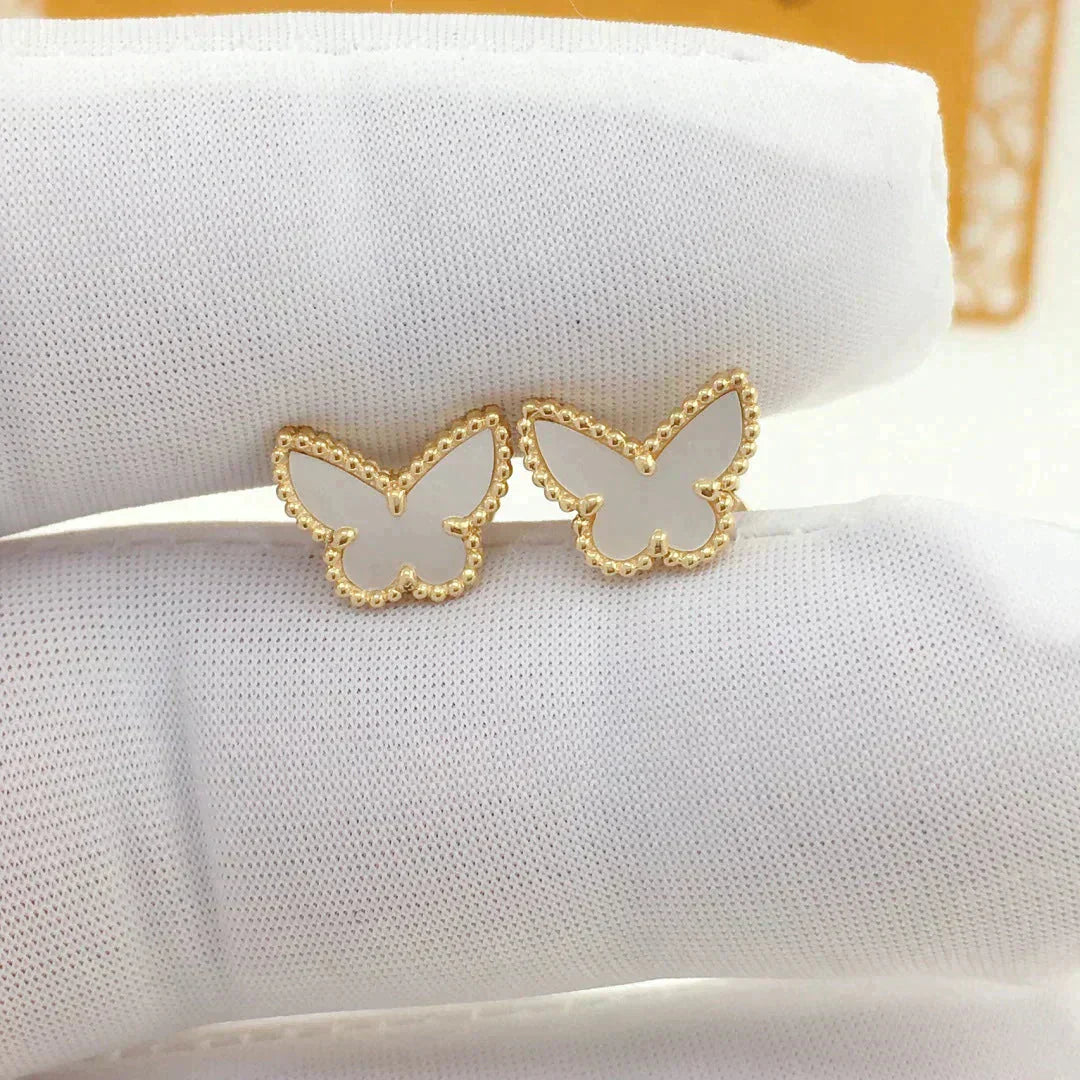 [Panda Jewelry]SWEET BUTTERFLY MOP EARSTUDS